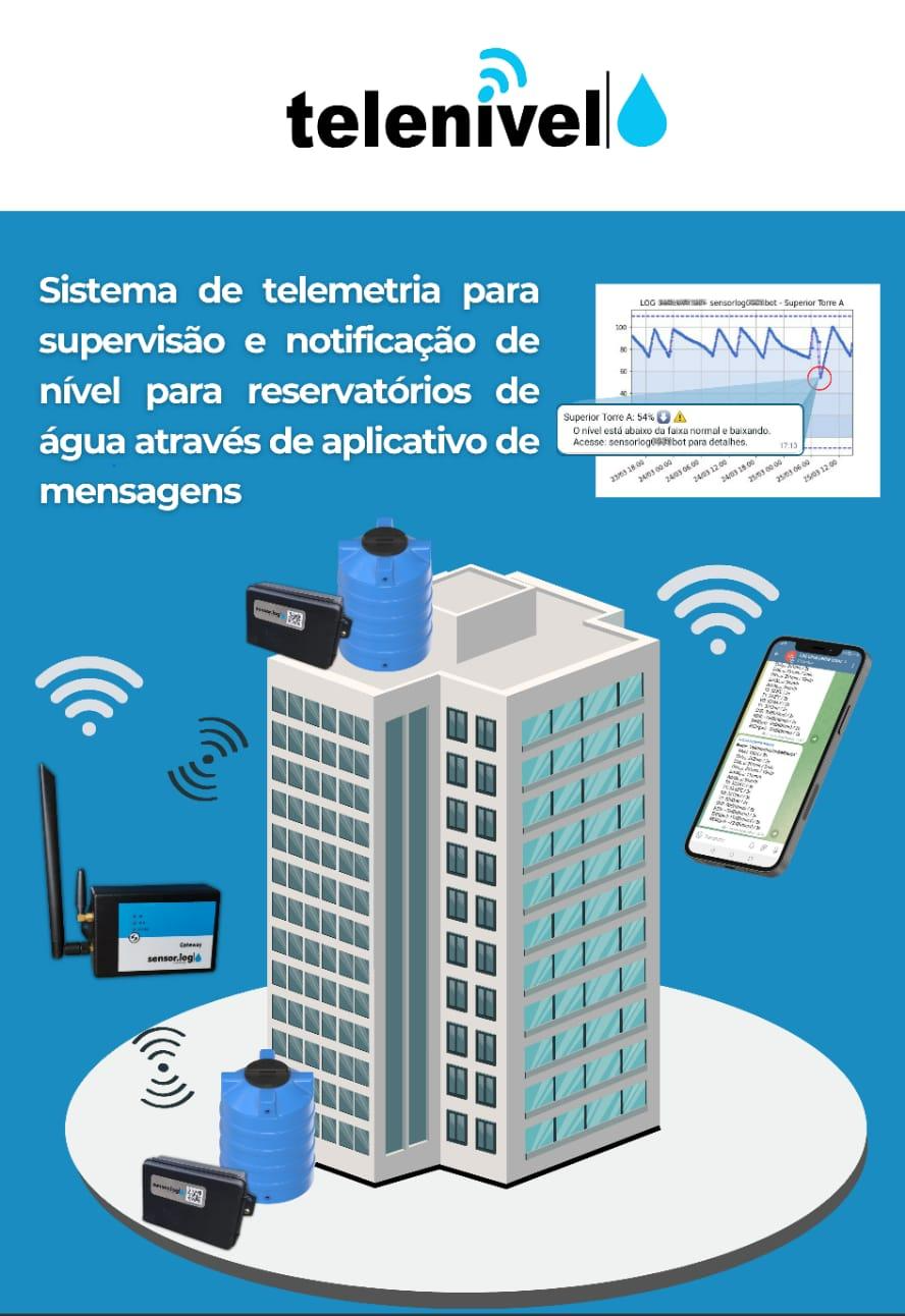 Telenível — telemetria de caixa d'água com alertas no Telegram